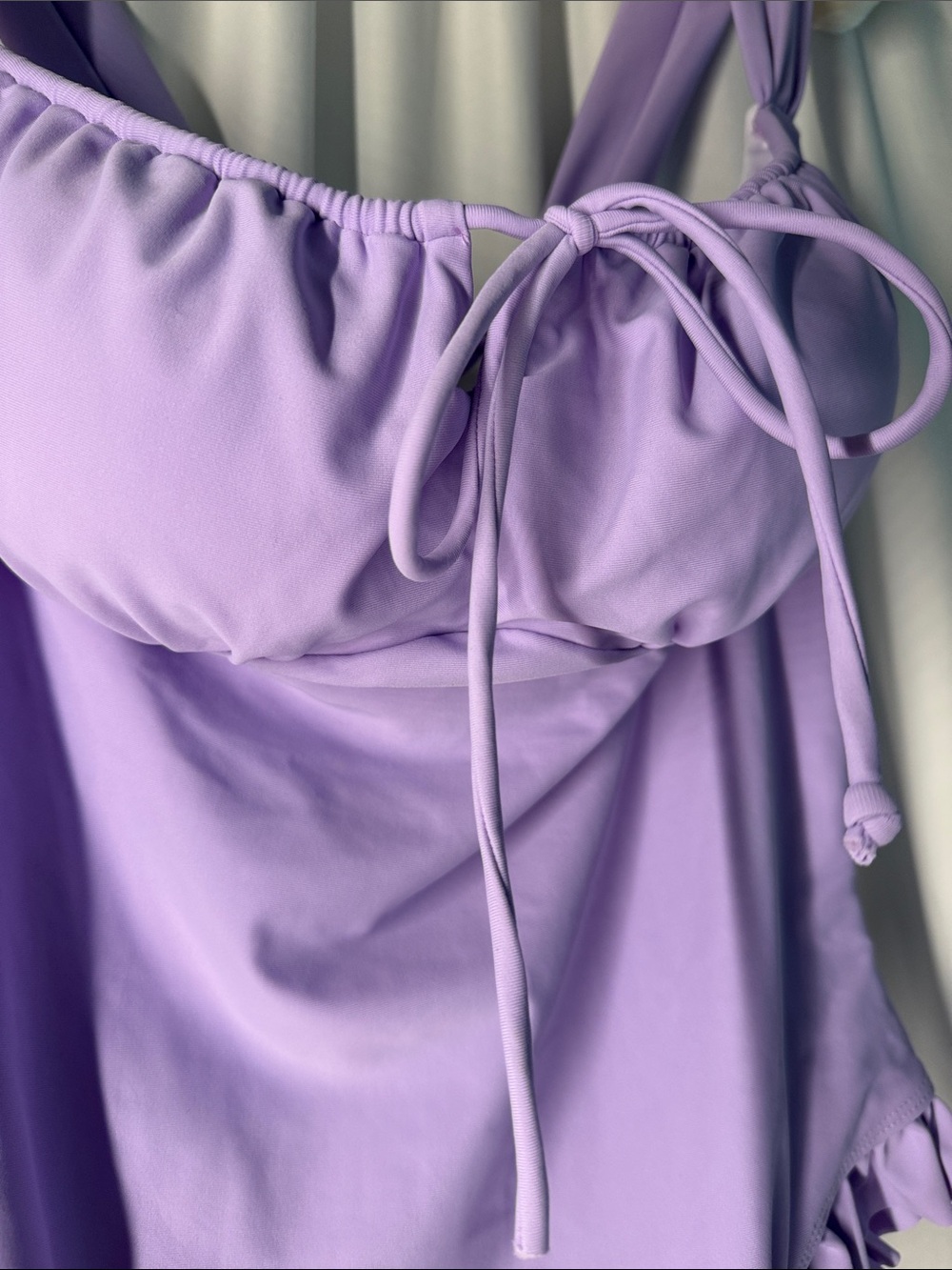 Lavender Ruffled One-Piece Swimsuit - Picture 2 of 8